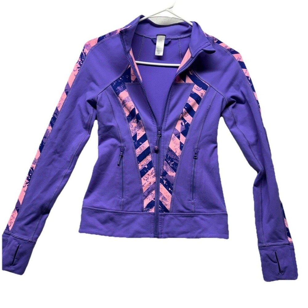 Ivivva By Lululemon Perfect Your Practice Jacket Purple Full Zip Size 10